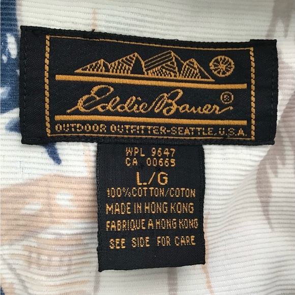 Vintage Novelty Print Victorian Winter Eddie Bauer Shirt - Picture 8 of 8